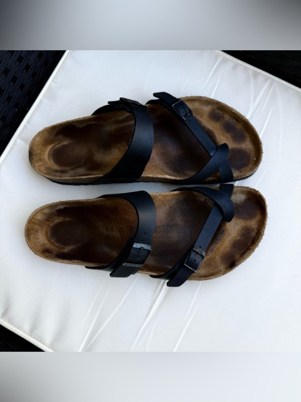 Birkenstock Mayari Black Birko Flor Sandals EU 41 Womens 10 10.5 Toe Loop